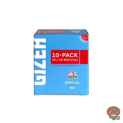 Gizeh Special Blau Blättchen 10-Pack 10 x 50 Blatt