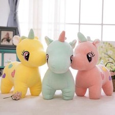 Cute Unicorn Plush Fluffy Stuffed Animal Lovely Cartoon Doll Toys Baby Kids Gift