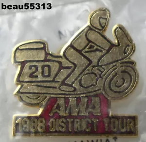 ⭐AMA AMERICAN MOTORCYCLIST ASSOCIATION 1988 DISTRICT TOUR 20 INDIAN HARLEY PIN - Picture 1 of 1