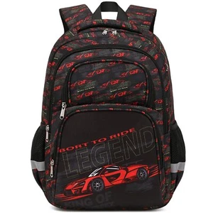 Cute Car Backpack for Boys Elementary & Kindergarten Kids School Bag Black - Picture 1 of 6