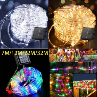 104FT/300 LED Solar String Fairy Light 8 Modes Light Outdoor Party Tree Decorate - Image 1 of 4