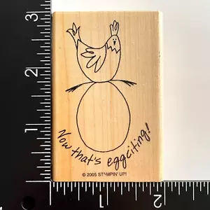 Stampin Up Now That’s Eggciting 2005 pollo sobre huevo emocionante sello de goma - Imagen 1 de 3