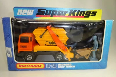 Matchbox Superking K-28 Bedford Skip Truck "Hales Container" orange top in Box - Bild 1 von 3
