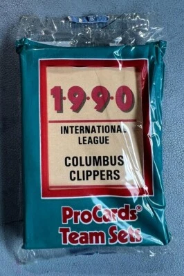 1990 PROCARDS COLUMBUS CLIPPERS (YANKEES AAA) 28-CARD SET (NM/M) FACTORY SEALED* - Image 1 of 2