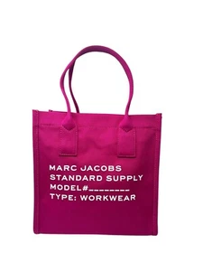 Marc Jacobs Canvas Standard Supply Large Tote Bag Lipstick Pink 4S4HTT001H02 - Picture 1 of 6