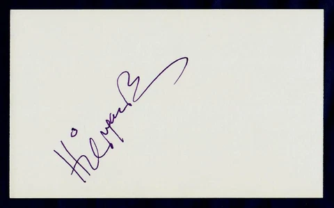 "Darling, Je Vous Aime Beaucoup" Hildegarde Signed 3X5 Card Autograph World COA Cover