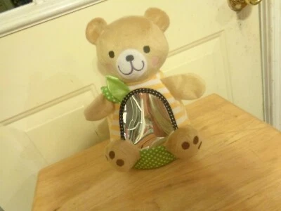 2013 The Boppy Gentle Forest Bo Bear Activity Mirror Crinkle Baby Toy Plush - Image 1 of 4