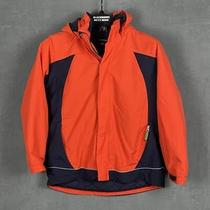 Lands' End Boys Large 14-16 Lined Warm Jacket Blue Orange Ski - Picture 1 of 6