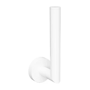 WHITE Reservepapierhalter Messing Weiß für Bad & WC >> zum Bohren oder Kleben - Bild 1 von 6