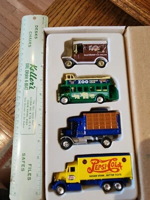 Golden Wheel Set of 4 Dies Cast Trucks Good Humor Pepsi Zoo Mail Truck - Image 1 of 4