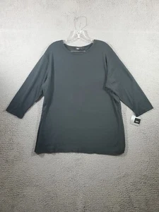 Vintage Mossimo Shirt Womens 18W/20W Black Round Neck Casual Top - Picture 1 of 9