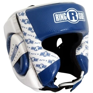 Ringside Apex Headgear, L/XL/Adjust, Blue & White, Boxing, Martial Arts, Karate - Picture 1 of 3