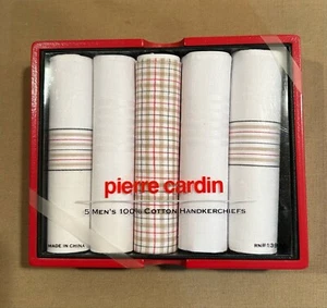Vintage NEU Designer Pierre Cardin Taschentücher kariert Taschentücher Retro 70er - Bild 1 von 2