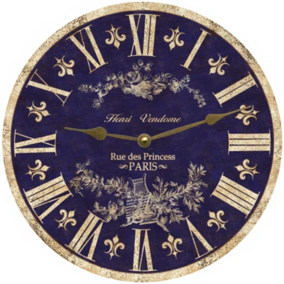 Blue Clock- Blue Toile Clock - Image 1 of 4
