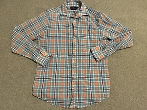 Vineyard Vines Slim Fit Tucker Shirt Long Sleeve Blue Pink Plaid Mens Medium - Picture 1 of 4