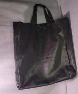 TR Bentley Tote Shoulder Bag Faux Leather Black Attached Change Purse Vintage - Picture 1 of 12