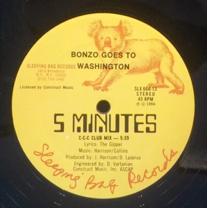 12" Single - Bonzo Goes To Washington "5 Minutes" (3 Versions) BX16 - Foto 1 di 2