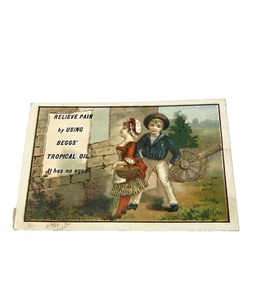 Tarjeta comercial victoriana Beggs Family Medicines remedios de medicina curandera publicidad - Imagen 1 de 4