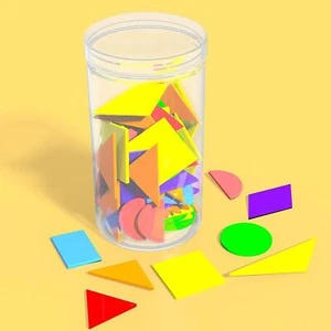 80Pcs Pattern Blocks Early Geometry Skills for Shape Recognition Patterning - Picture 1 of 7