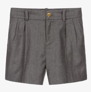 NWT 100% Authentic Gucci Shorts Boys Gray Wool & Cashmere Shorts Size 6Y - Picture 1 of 11