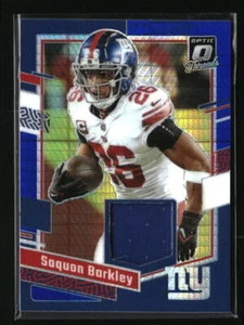 2023 Donruss Optic #DT-SB Saquon Barkley Donruss Threads Blue Hyper - Bild 1 von 2