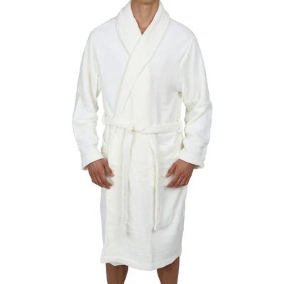 Hombre-VESTIDO -Albornoz - Cuello Chal - Vellón Coral - SUPER SUAVE Peso Pesado EE. UU.  Foto 1 de 4