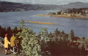 Postkarte WA: Evergreen Highway, Columbia River, Washington, Union 76 50er Jahre - Bild 1 von 2