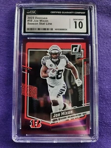 2023 Donruss Joe Mixon Season Stat Line /500 CGC Gem Mint 10 Cincinnati Bengals - Picture 1 of 2