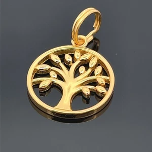 CHARM ANHÄNGER  "LEBENSBAUM"  AUS 925/- SILBER VERGOLDET SCHMUCKJAGD - Bild 1 von 3