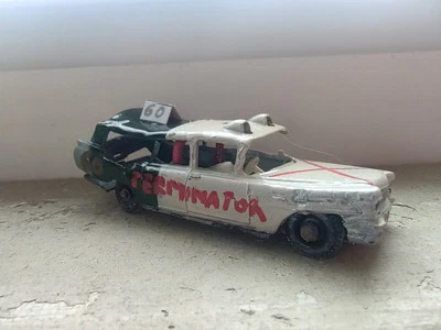 CUSTOM Banger Racing Lesney Matchbox Cadillac Ambulance No.54 B  1965 England - Image 1 of 4