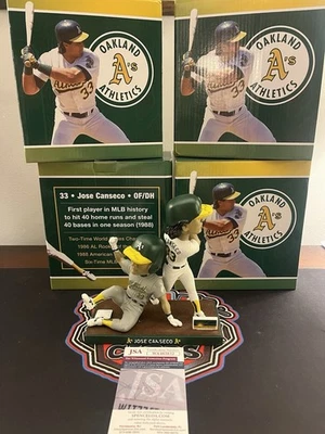 Oakland A's Jose Canseco Signed Inscription 40/40 BobbleHead JSA Certified - Image 1 of 4
