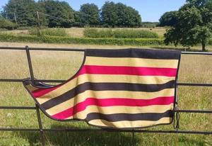 Horsewear - Rambo Newmarket Whitney Fleece Exercise Sheet - Gold Stripe - Large - Picture 1 of 4