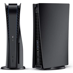 For PlayStation 5 PS5 FacePlates Disc Edition Black Shell Case Cover - Picture 1 of 9