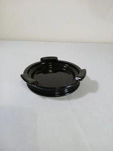 Art Deco Black Amethyst Glass Chinese Style Display Stand Base for a Vase - Picture 1 of 10