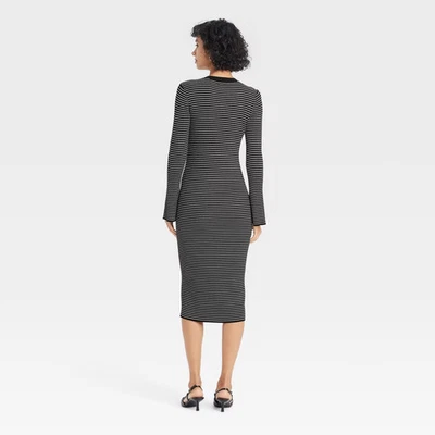 Women's Bell Long Sleeve Midi Sweater Dress - A New Day - Image 1 of 4