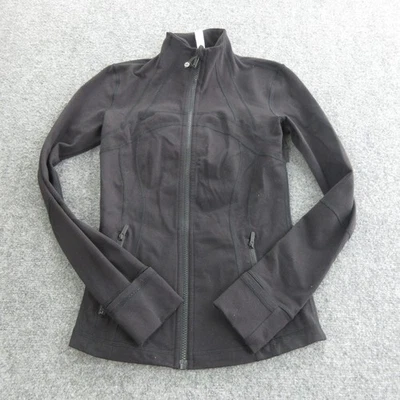Lululemon Define Jacket Womens 4 Black Full Zip Thumbholes Pockets Running Yoga - Image 1 of 4