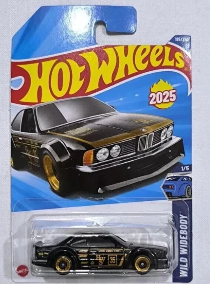 Coche BMW 635 CSI 185 2025 Hot Wheels Die Cast HW Wild carrocería ancha  Foto 1 de 1