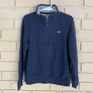 Vineyard Vines Boys 6 Quarter Zip Blue Sweater Preppy Old Money Casual Coastal - Picture 1 of 7