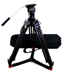 O'CONNOR 515 HEAD PLT TDK SACHTLER 5390 CF CARBON TRIPOD SYS GRSPR SERVICED 24Lb - Picture 1 of 16
