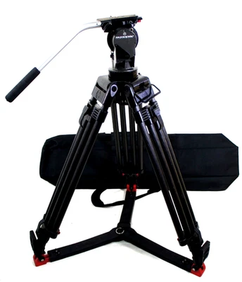 O'CONNOR 515 HEAD PLT TDK SACHTLER 5390 CF CARBON TRIPOD SYS GRSPR SERVICED 24Lb - Image 1 of 4