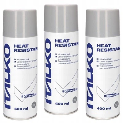 3x Auspufflack Thermolack Ofenlack hitzebeständig Lackspray Silber Spray 400ml - Bild 1 von 4