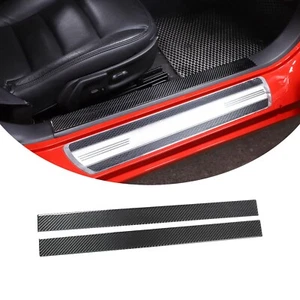 2* Protector de placa de desgaste de umbral de puerta interior de coche de fibra de carbono para Jaguar F-TYPE 2013-2022 - Imagen 1 de 6