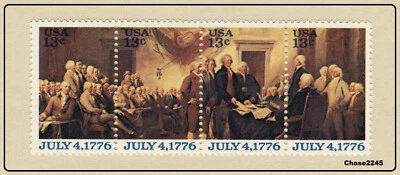 Scott #1691-94 Declaration of Independence 13c (Strip of 4) 1976 Mint NH - Image 1 of 2