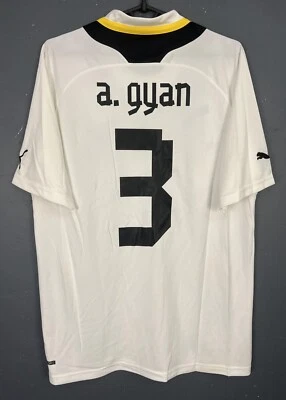 MEN ASAMOAH GYAN #3 GHANA NATIONAL 2014/2016 SOCCER FOOTBALL SHIRT JERSEY SIZE L - Image 1 of 4
