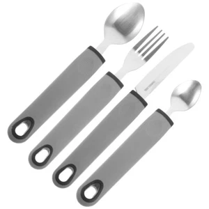 1 Set of Disabled Person Utensils Anti-skid Portable Cutlery Disabled Elderly - Picture 1 of 12
