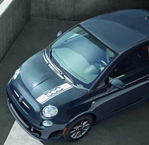 Fits Fiat 500 Bonnet Stripe Decals Abarth Graphics Custom Any Year - Picture 1 of 5