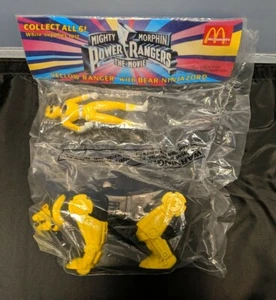 NEU Mighty Morphin Power Rangers Der Film 1995 - McDonalds Spielzeug GELBER Ranger - Bild 1 von 1