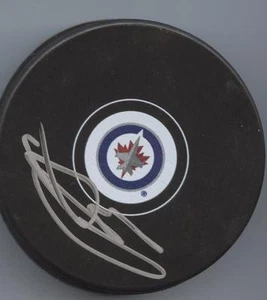 TYLER MYERS SIGNED WINNIPEG JETS HOCKEY PUCK w/ COA - Picture 1 of 1