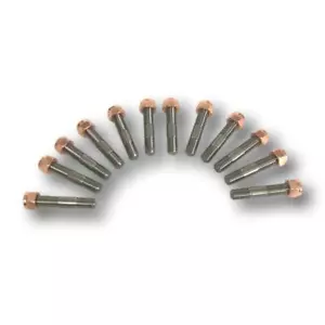 INCONEL TURBO STUD & COPPER LOCK NUT FOR MANIFOLD SET OF 12 - M8 X 1.25 X 35MM - Picture 1 of 3