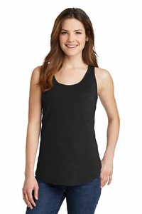 Port & Company Womens Tank Top Core Cotton Scalloped hem LPC54TT - Picture 1 of 25